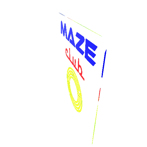 maze no neon blackT